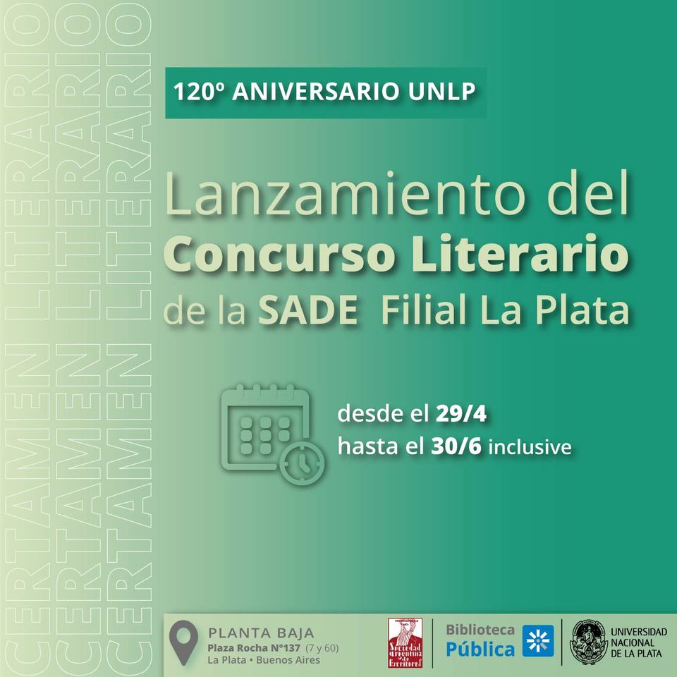 Lanzamiento del concurso literario por los 120 años de la UNLP