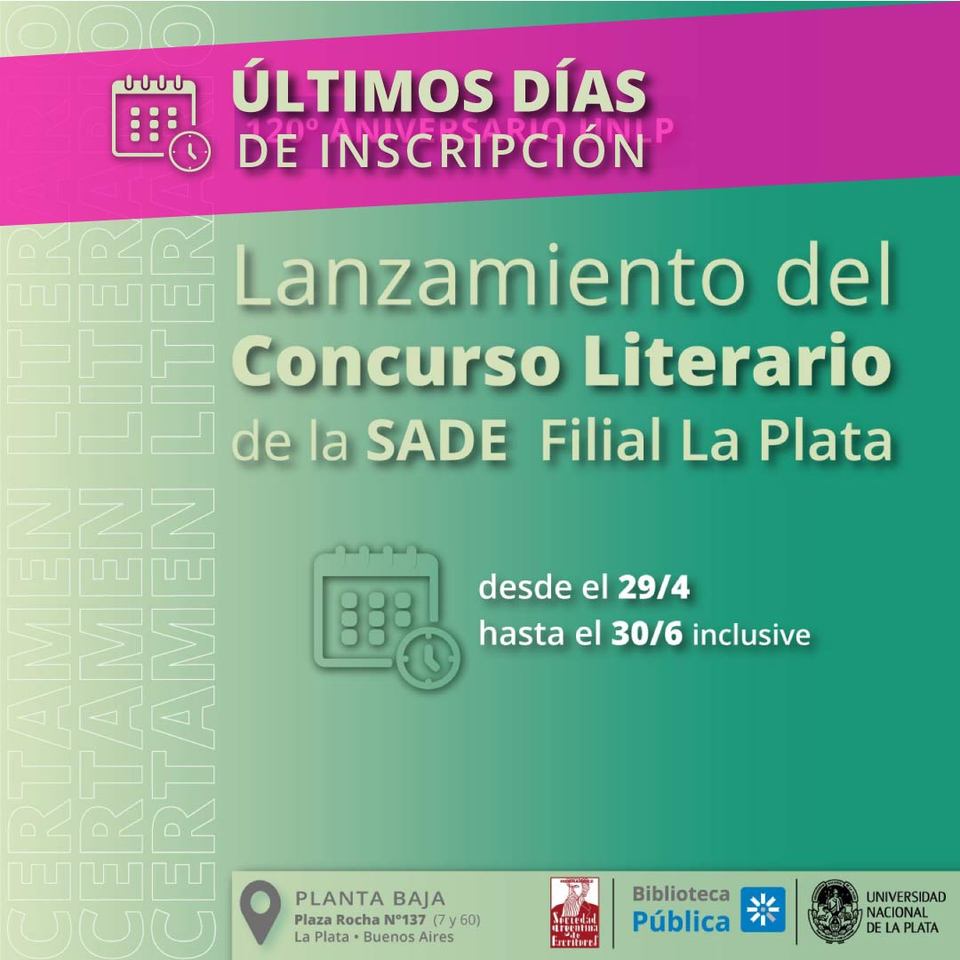 Lanzamiento del concurso literario por los 120 años de la UNLP